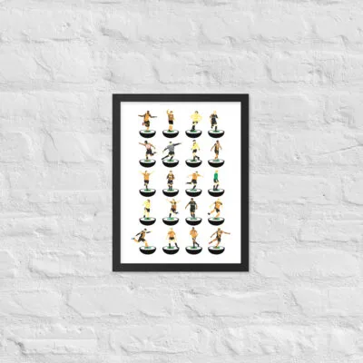 Hull City Subbuteo Legends Framed poster